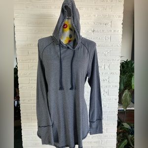 Eddie Bauer striped hoodie tee